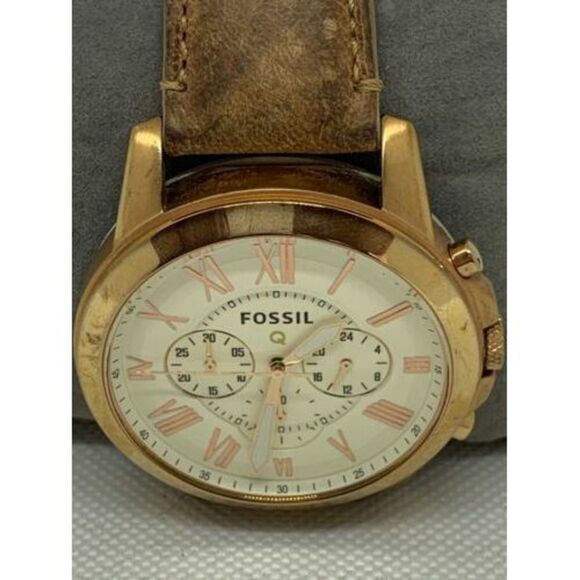 Fossil Q Chronograph Smartwatch Brown Leather Band Activity Tracker NDW1 C127 - Picture 1 of 9